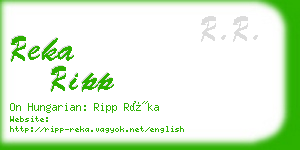 reka ripp business card
